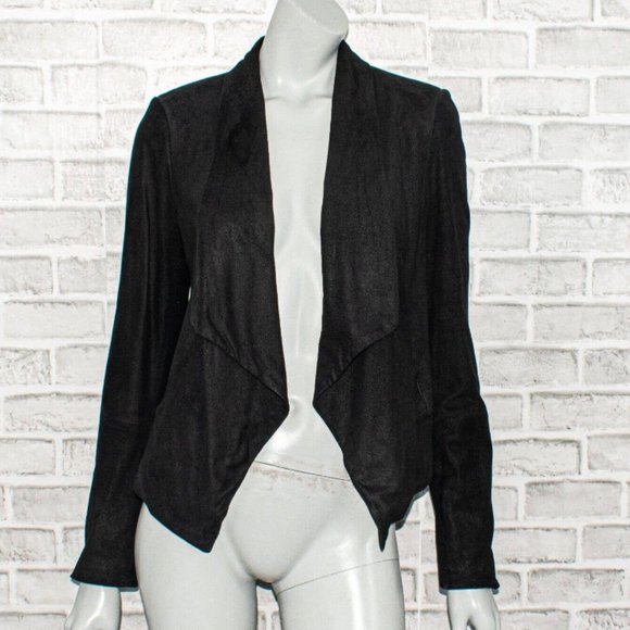 Alice + Olivia the Warren Moto Leather Jacket Open Drape Size Medium